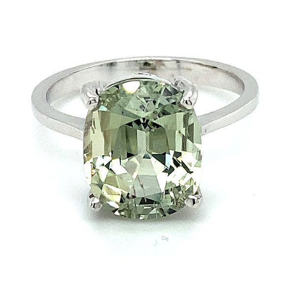 Mint Green Tourmaline 6.80ct Solid 14K Gold Ring - Picture 1 of 6